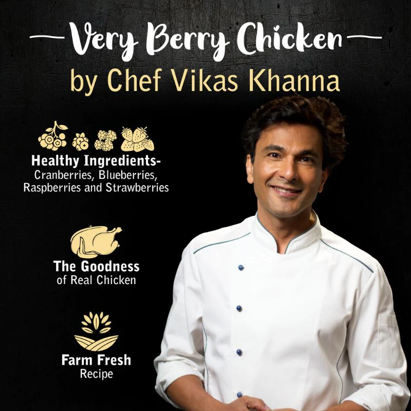 Drools Wet Food for Puppies - Gourmet Bites - Vikas Khanna Recipe - Very Berry Chicken - Chunks in Gravy - Qualities