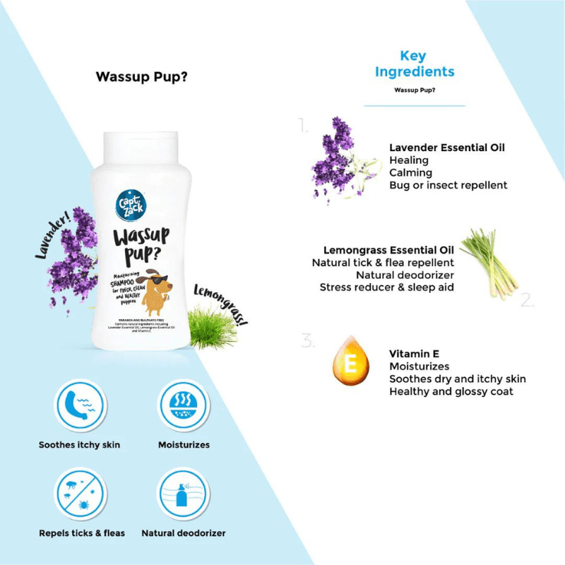 Captain Zack Puppy Shampoo - Wassup Pup - 200ml - Key Ingredients