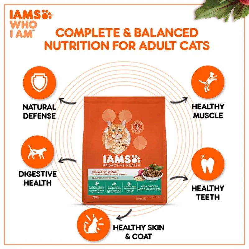IAMS Dry Cat Food - Chicken and Salmon Meal - Benefits