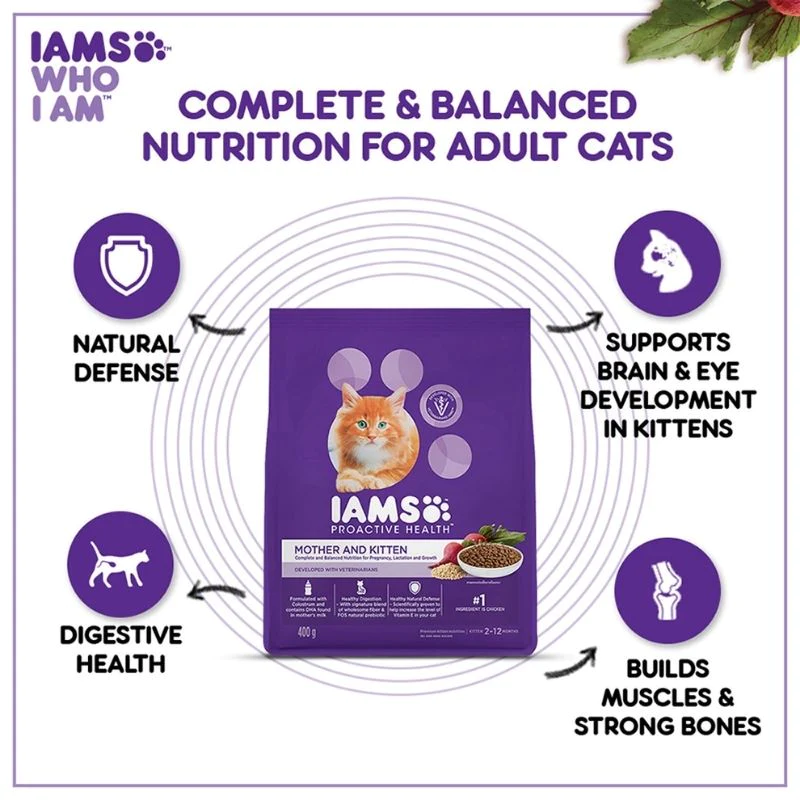 IAMS Dry Food for Mother Cats and Kittens - Chicken - Nutrition