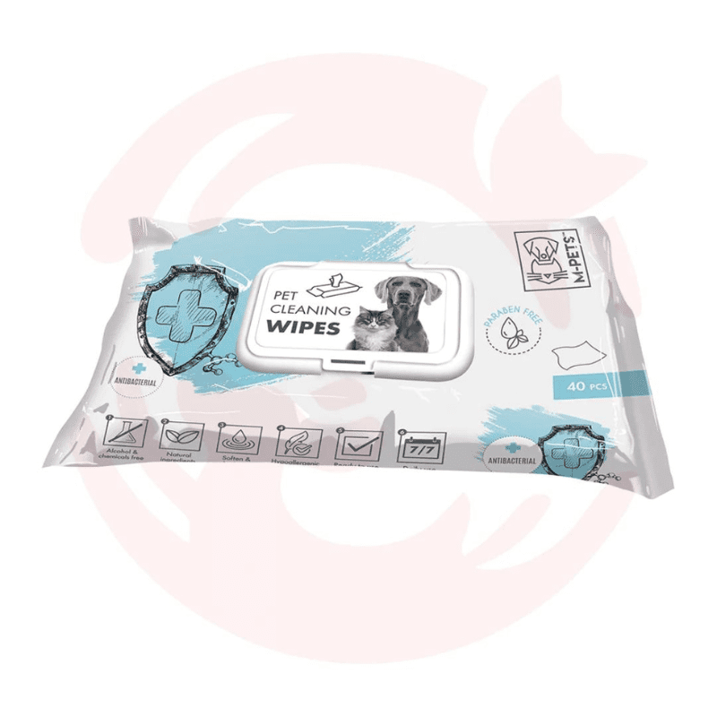 M-Pets Pet Cleaning Wipes - Anti-Bacterial (40 Pcs)