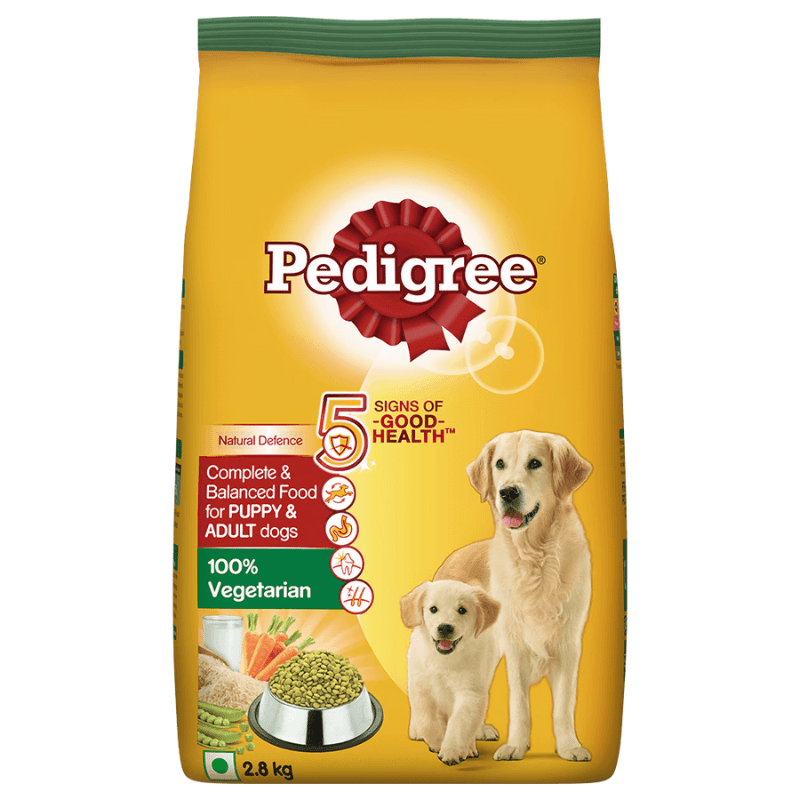 Pedigree 100% Vegetarian Complete & Balanced Food for Puppy & Adult Dogs