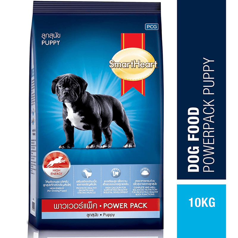 Smart Heart Dry Puppy Dog Food, Meat Flavor, Power Pack 10 KG - Powerpack (1)