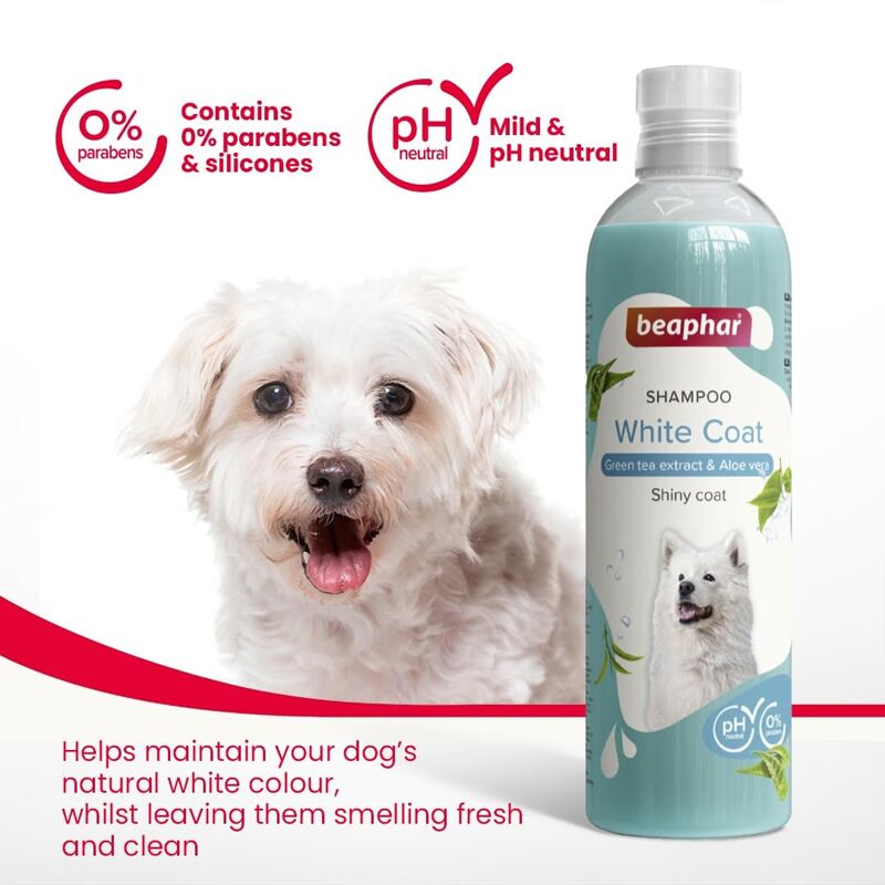 Beaphar White Dog Shampoo with Green Tea Extract Beaphar White Dog Shampoo with Green Tea Extract