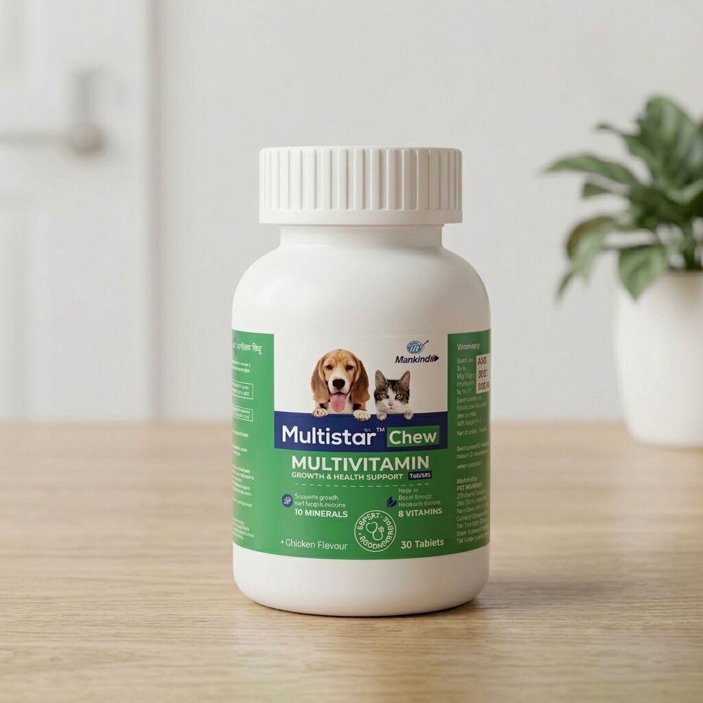 Multistar Chew Tablets by Mankind | Multivitamin Supplement for Dogs Multistar Chew Tablets by Mankind