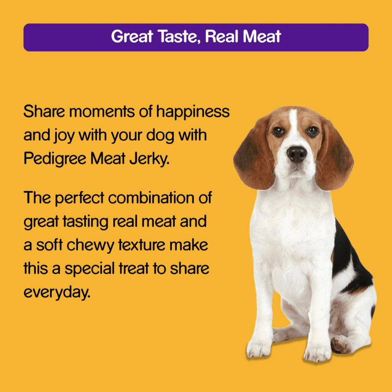 Pedigree Meat Jerky Adult Dog Treat, Bacon - Great Taste